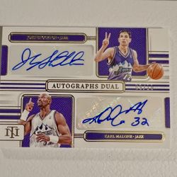 2024 -25 National Treasures John Stockton / Karl Malone Autos 