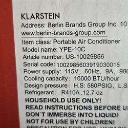 Portable AC 10,000 BTU (Air Conditioner)