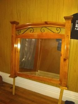 Woden mirror for dresser