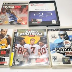 PS3 Sports Game Lot - NBA 2K15, Madden 25, NBA Live 08, More