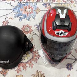 Helmets $50 Each New-Red Xxl -Black Large 