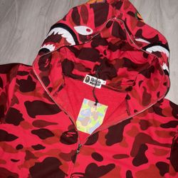 Bape Camo Zipup 'Red'