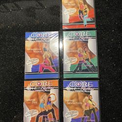 Core Rhythms Dance Exercise Programs Body Sculpting 5 DVDs NEW