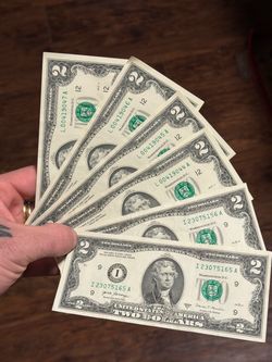 Awesome 🤘!! 6 Two-Dollar Bills – Four Consecutive 2013 Notes + Two 2017A Notes !