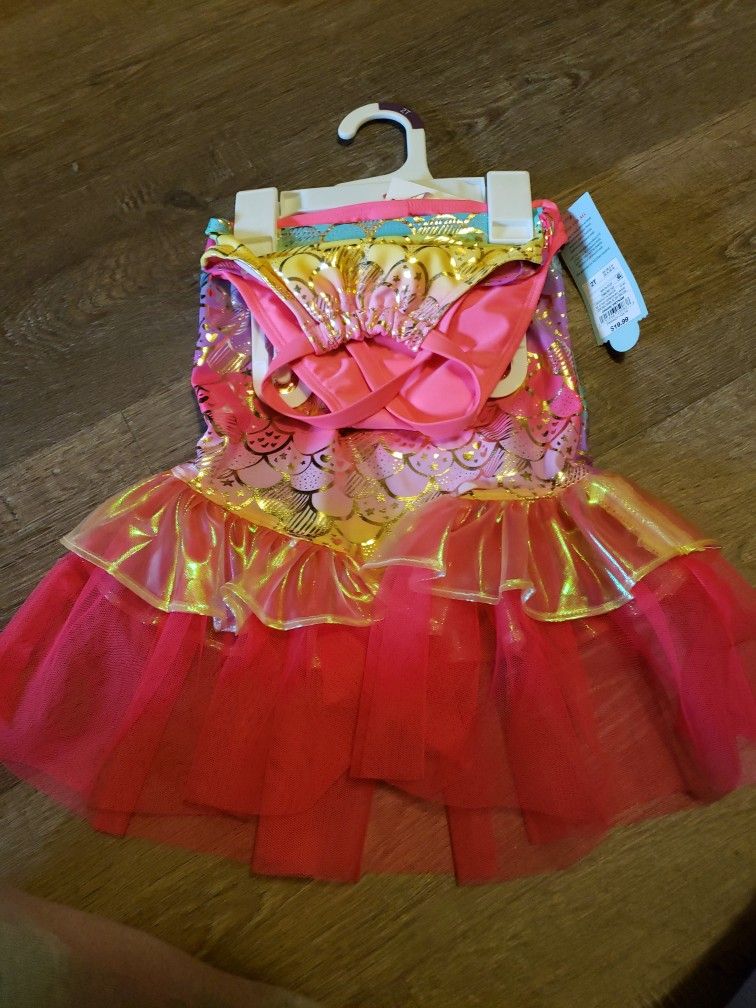 3 Piece Mermaid Bikini Swimsuit with Cover Up