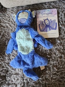 Slumberkins Creativity Celestial Blue Dragon Snuggler. In Excellent Condition.