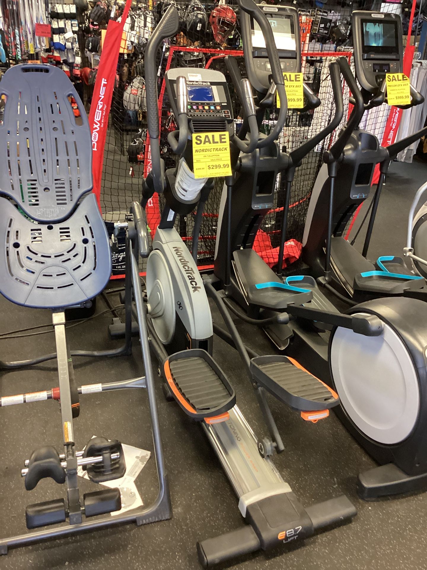 NordicTrack E8.7 Elliptical with incline ramp includes warranty