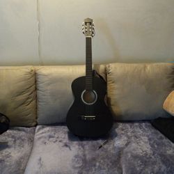 Beginners Acoustic Guitar Color Black 