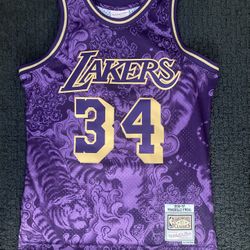 Mitchell And Ness Lakers Shaq Jersey Chinese New Year Size Medium