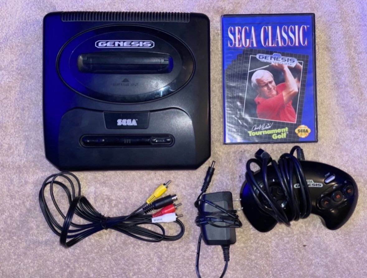 SEGA GENESIS CONSOLE WITH VIDEO GAME CONTROLLER