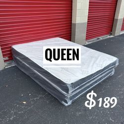Queen Mattress Set – Medium – Brand New – Delivery Available 🚚
