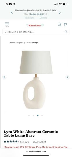 White Lamp With Neutral Shade 