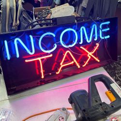Light up income tax sign