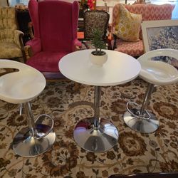 2 Barstool Chair And Table