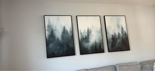Framed canvas art set of 3