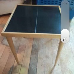 Wood Side Table w/ Dark Top