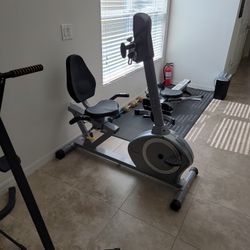Sunny Recumbent Bike With Hand Exerciser