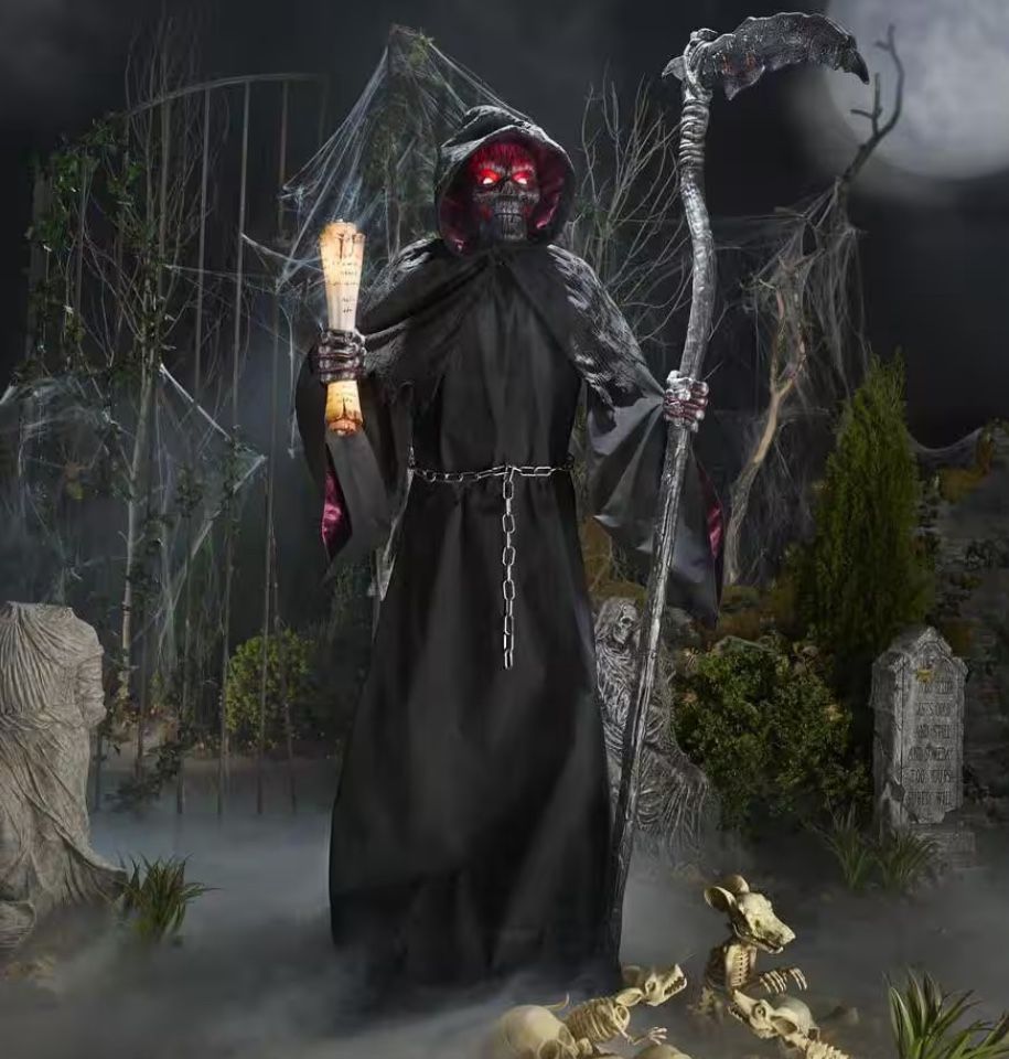 7.5 ft. Grave & Bones Animated LED Fiery Reaper