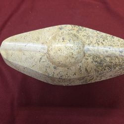 Cigar Ashtray 8 Inch 2 Rest Fossil Stone-