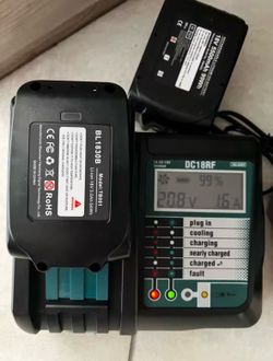 Li-ion Super Fast Charger for Makita 14.4V-18V Lithium Battery with LED Screen USB Port