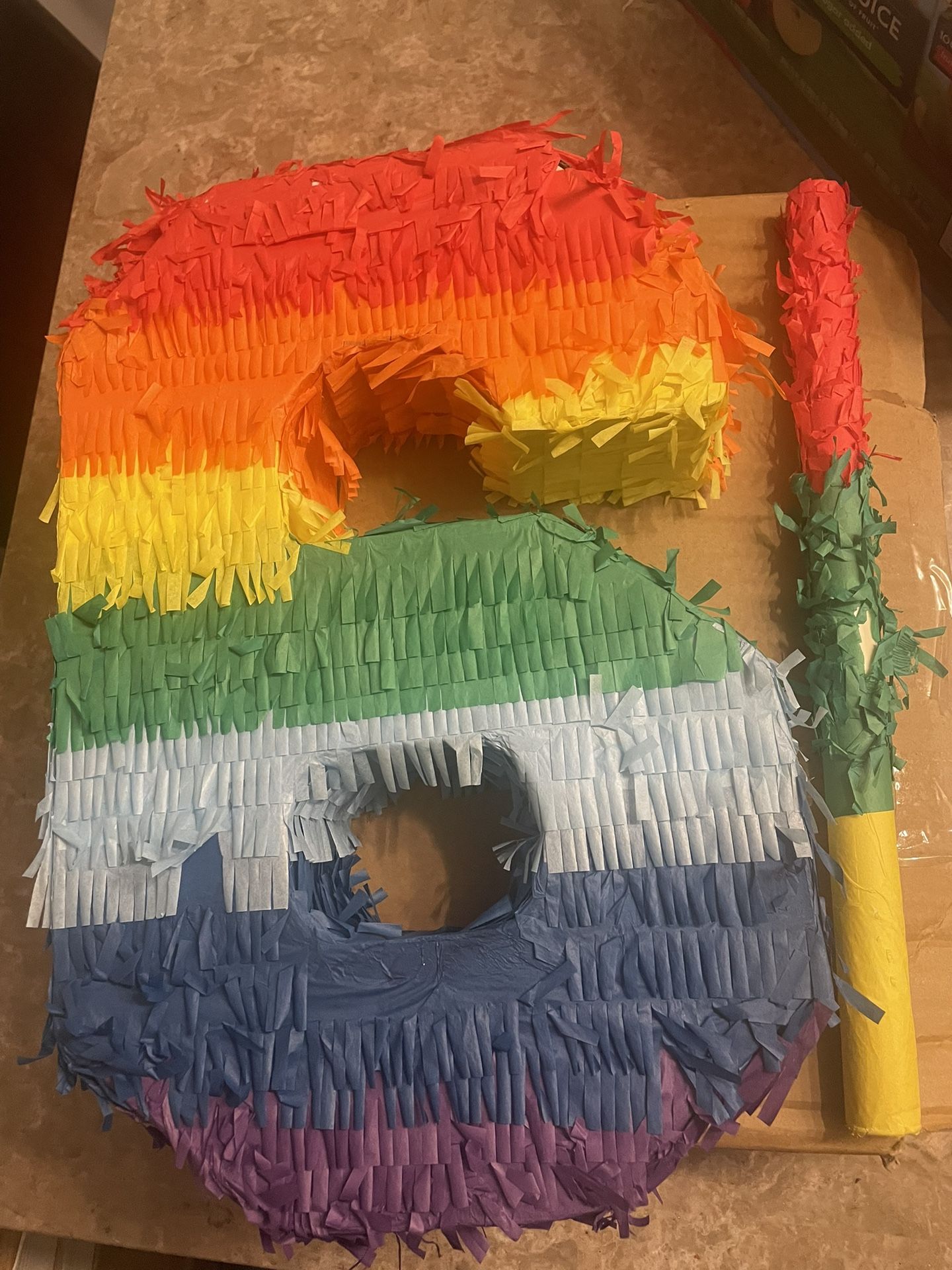 Rainbow 🌈. Piñata 🪅 Six Birthday 🎉. 6