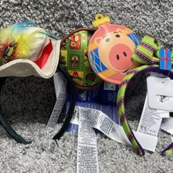 Disney Parks Ears Enchanted Tiki Room & Toy Story Holiday Headband Bundle Set 2