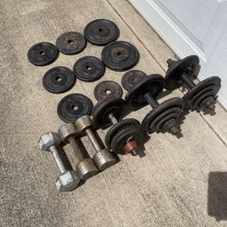 Weights Plates Dumbbells Workout Equipment 