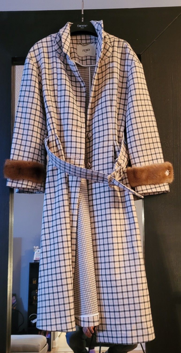 Fendi Pink Wool Belted Coat Size 38 Girls Its Like S/M Size