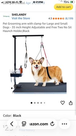 PET GROOMING ARM with clamp.