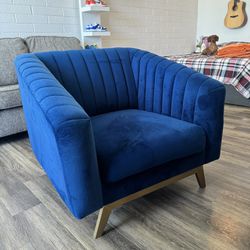 Dark Blue Chair/ Single Furniture Piece 