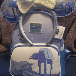 Blue Star Wars Loungefly Backpack and Ears Set 