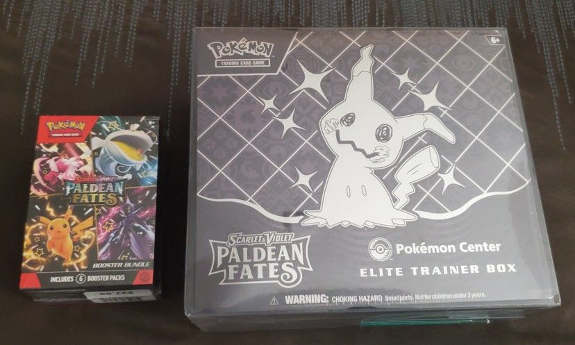 Pokemon Center Paldean Fates ETB & Booster Bundle Set