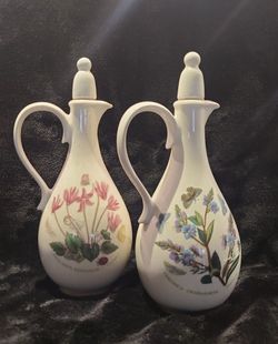  Vinegar and oil dispensers.