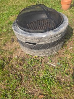 Beautiful heavy steel wood burning fire pit