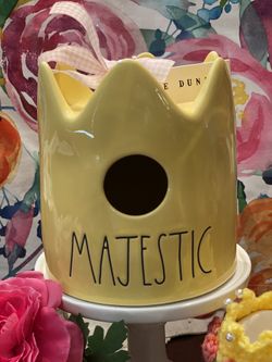 Rae Dunn Yellow Majestic Birdhouse