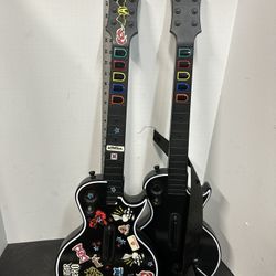 PS3 Guitar Hero Gibson Les Paul Playstation 3 Wireless Set 2 Untested #P