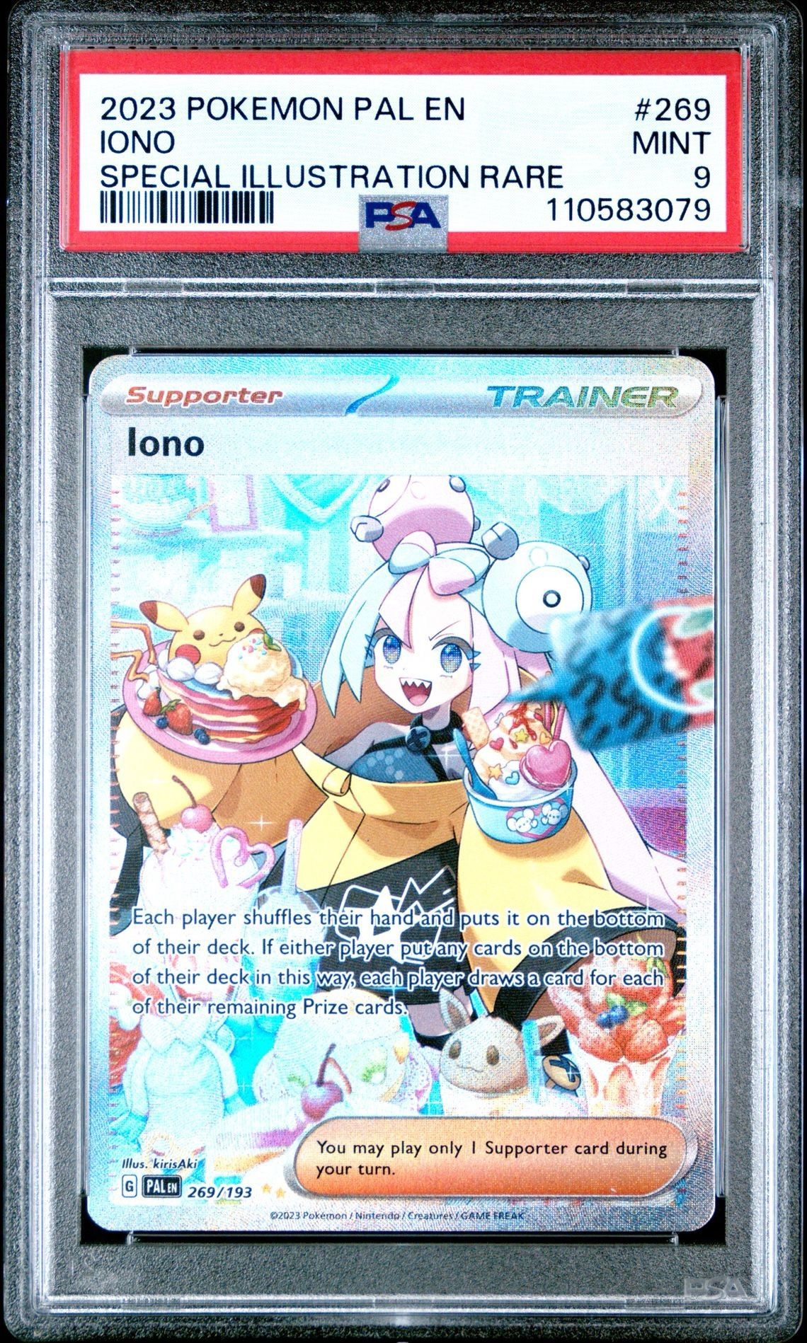 Iono PSA 9 #269 From Paldea Evolved For Sale