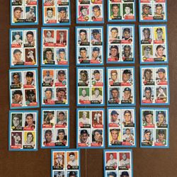 1992 Bazooka Topps 1953 Archives Quadracard  Set Of 22 Willie Mays Hank Aaron