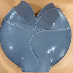 Vintage JARU Blue Ceramic Wall Art/Vase– 16” x 16” (1983)