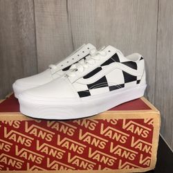 Brand New Vans Size 4 all Leather Checkers