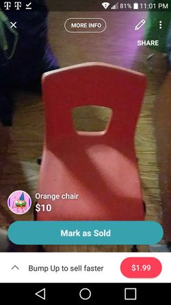 Orange chair $6