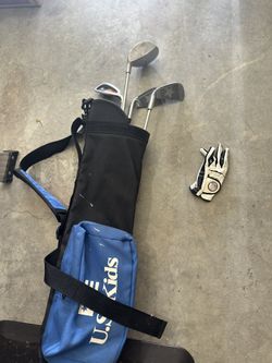 U.S. Kids Golf Set – Size 9, 7, W & Fairway Driver + Bag & Gloves