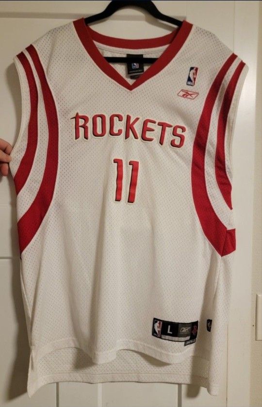 L/XL Yao Ming Rockets #11 White Reebok Jersey