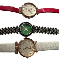 Three Watches Women New Battery It’s Working And Good Condition
