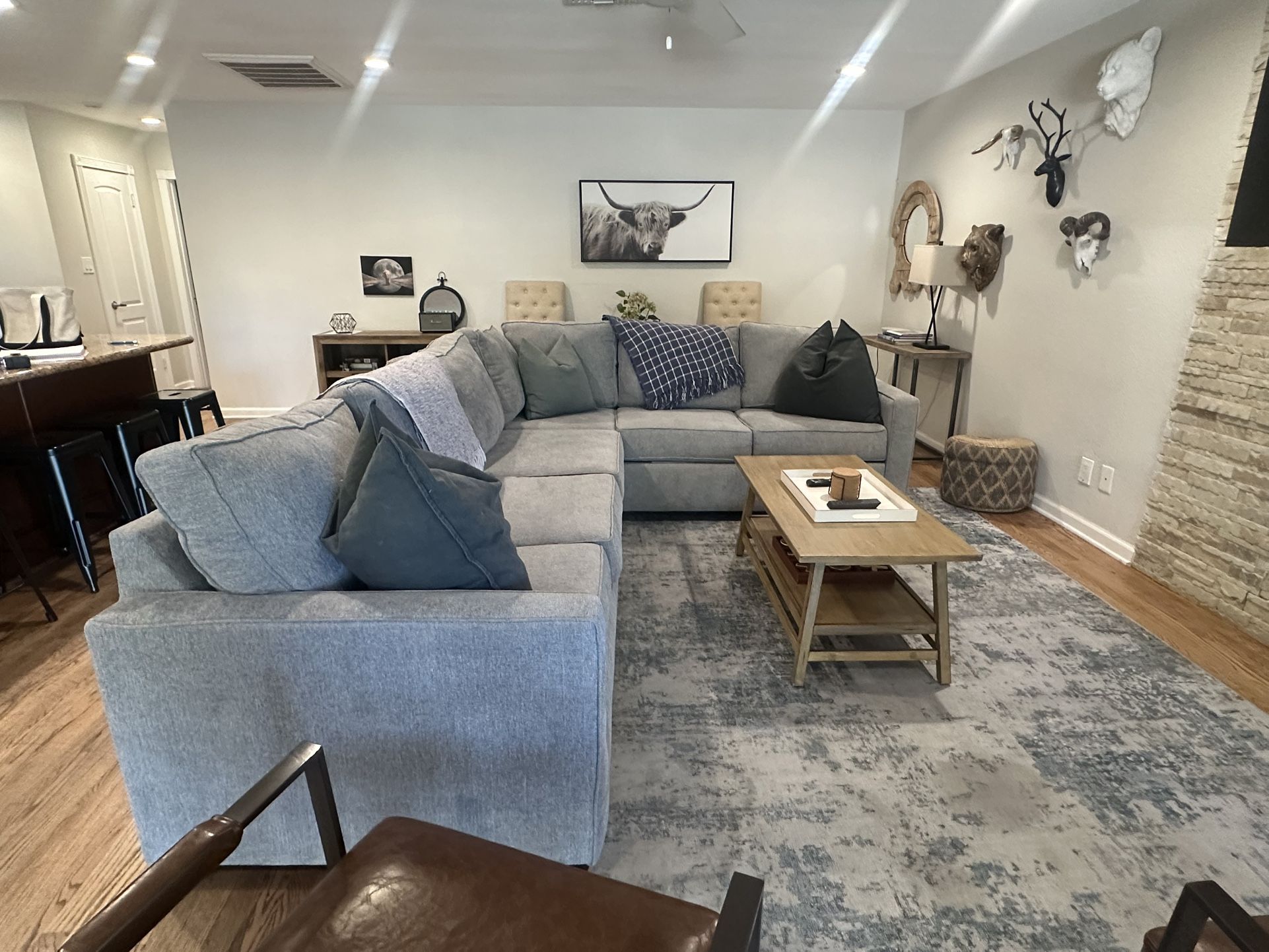 Living Spaces Grey Sectional