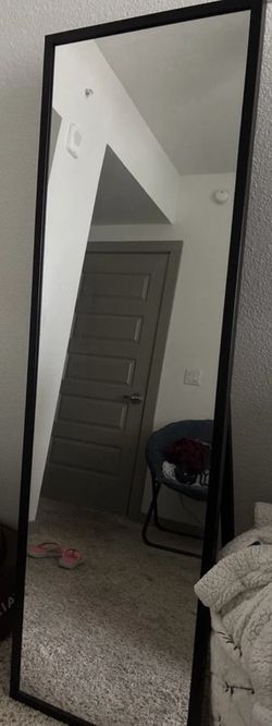 Full length mirror with stand