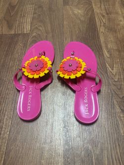 Jack Rogers Pink Jelly Flip Flop Sandals