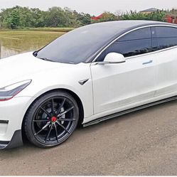 Brand New Gloss Black Side Skirts for 2017-2023 Tesla Model 3. DIY
