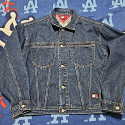 Used Vintage Tommy Hilfiger "Tommy Jeans" Demin Trucker Jacket, Men's Large