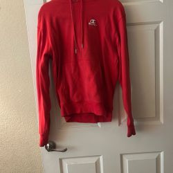 Red champion hoodie